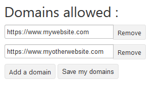 domains allowed