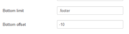 module options footer stop