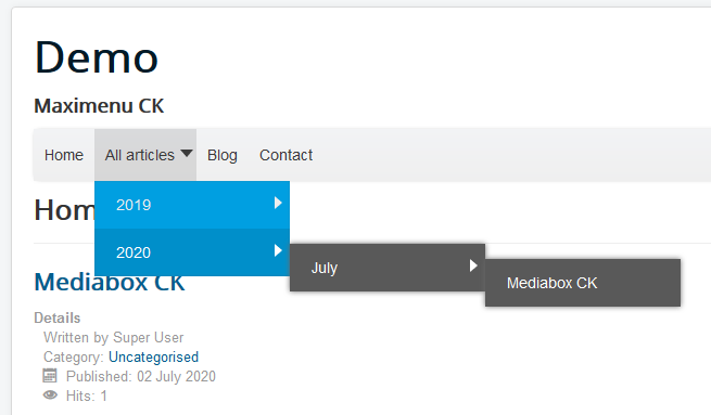 Megamenu joomla easy use