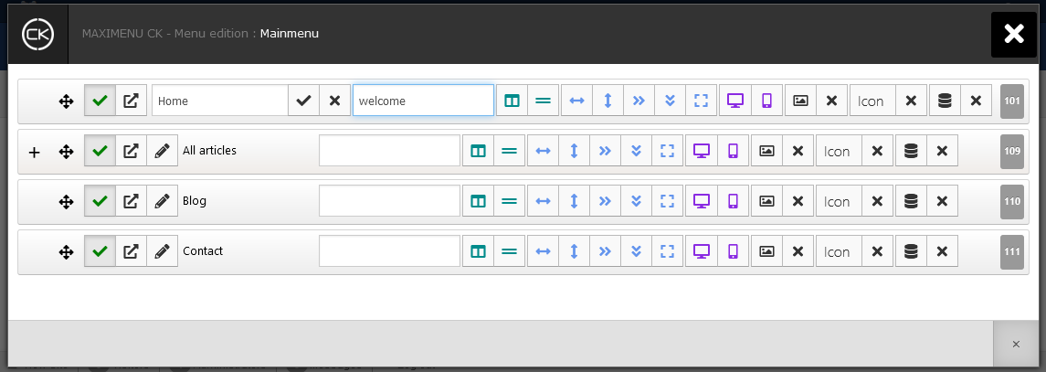 submenu module menu manager