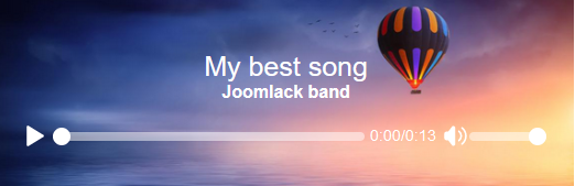 custom audio player for joomla