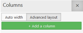 page builder columns advanced