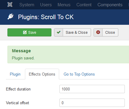 plugin options scroll