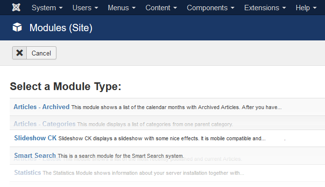 module slideshowck type