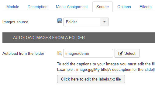 slideshowck folder options