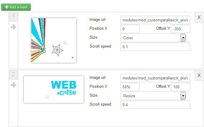 preview custom parallax module layers